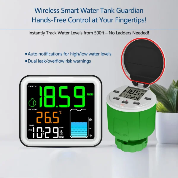FT0024 Solar Powered Ultrasonic Tank Level Gauge for Liquid Level Monitoring
