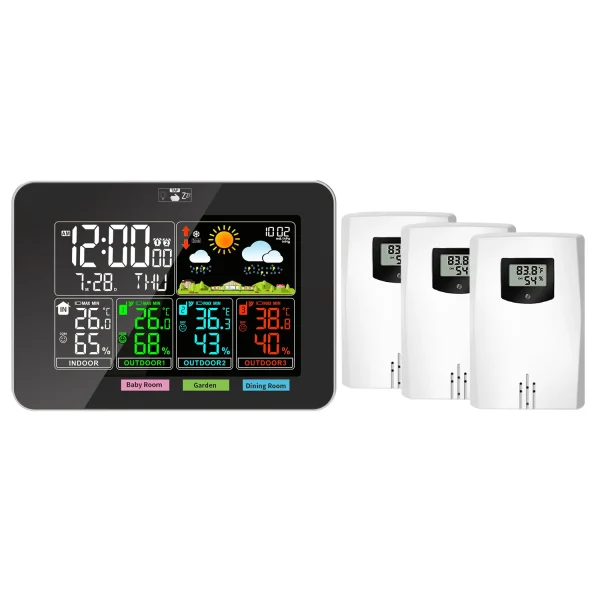 WS6681 Multi-Channel Temperature Humidity Weather Station | Indoor Outdoor Monitoring