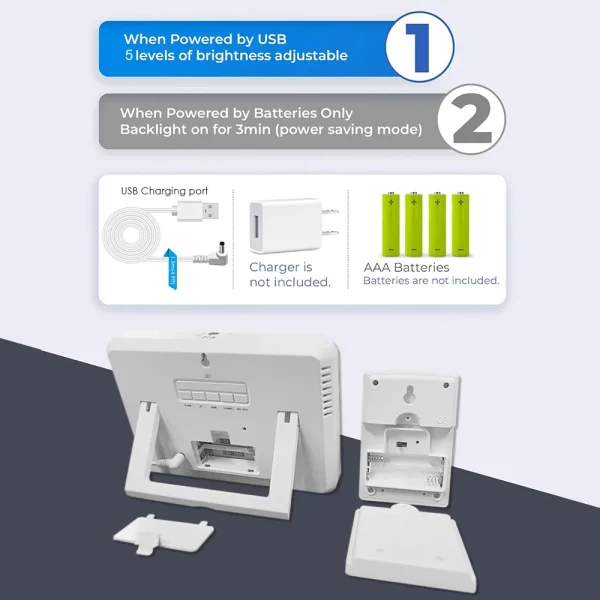 WS6681 Multi-Channel Temperature Humidity Weather Station | Indoor Outdoor Monitoring